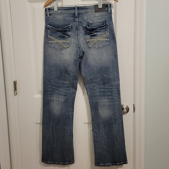 TK Axel Brand Stretch Bootcut Denim Jeans Distressed Youth Size 20 - Picture 4 of 9
